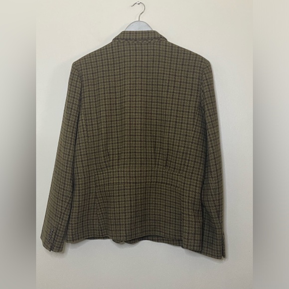 Vintage Ralph Lauren Chaps! 💞Wool Blend Brown Chaps Houndstooth Riding Jacket - Picture 11 of 16